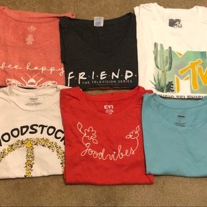 Lot of 6 Cute Y2K Lounge Clothes (Size: L, Large)